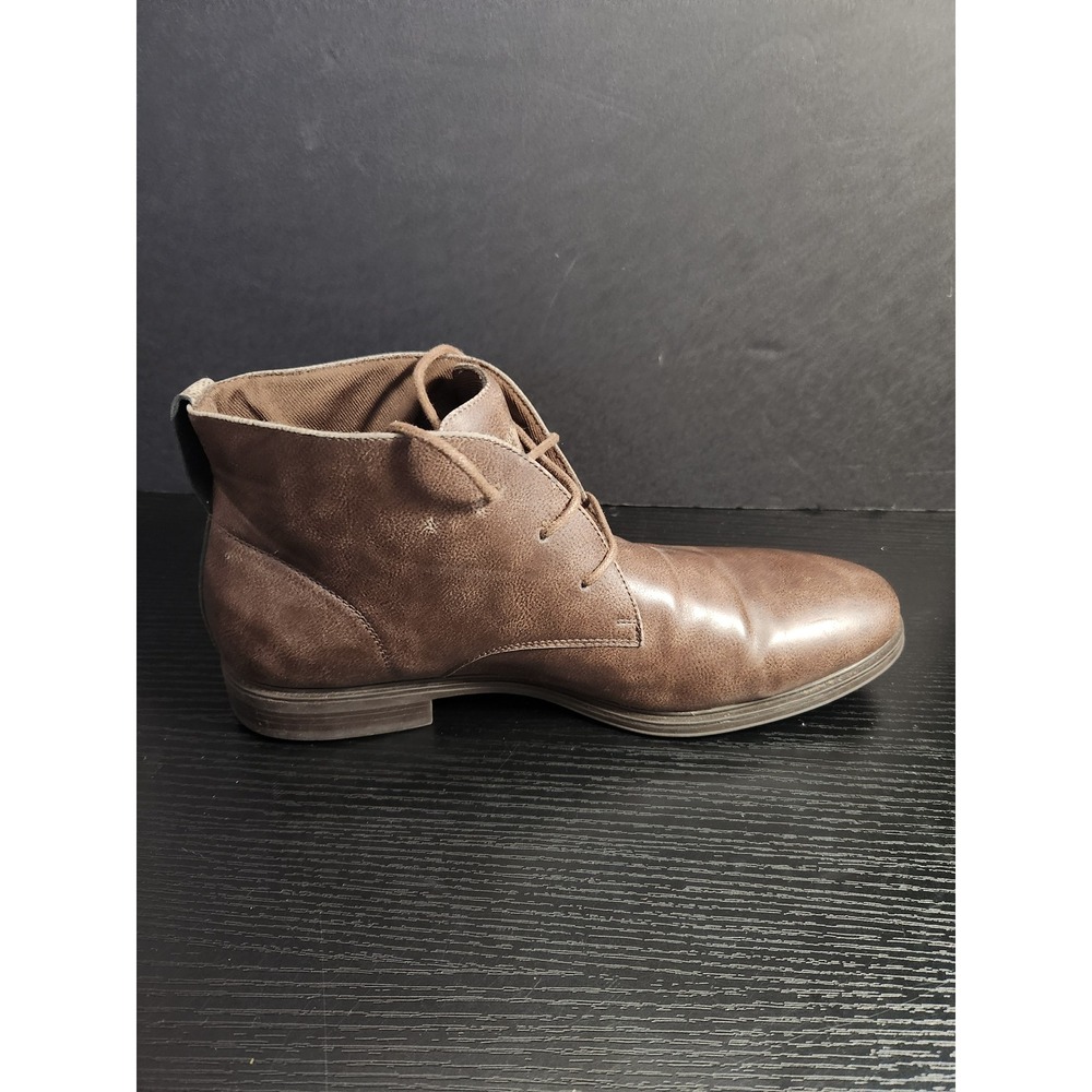 Mens Brown size 9 M Lace Up Ankle Boots Casual Dress Boots‎ Chukka Style - Picture 8 of 11